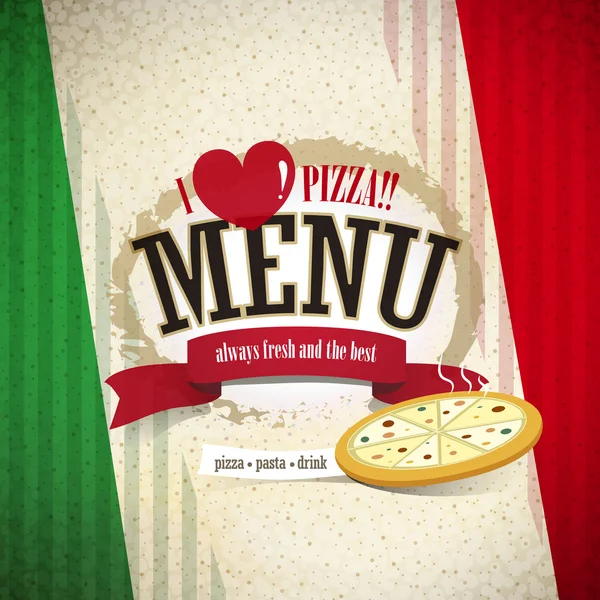Pizzerie menu — Stockový vektor