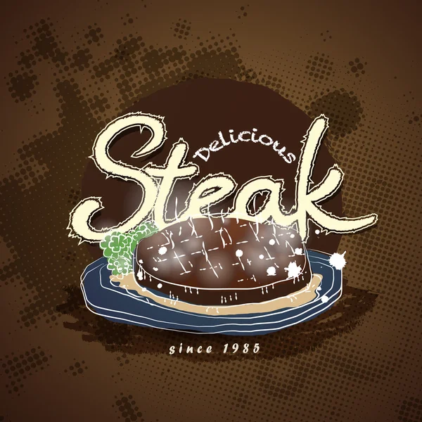 Menu steakhouse — Vettoriale Stock