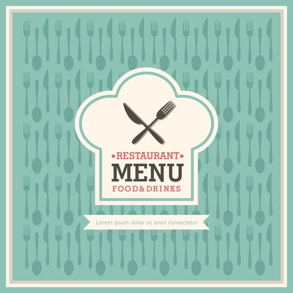 Menú restaurante — Vector de stock