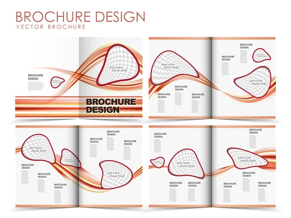 Plantilla de diseño de diseño de folleto vectorial — Vector de stock