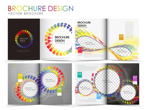 Vector brochure layout design template — Stock Vector