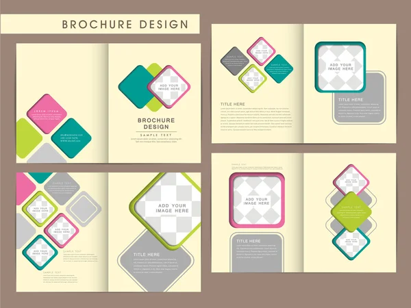 Vector brochure layout design template — Stock Vector