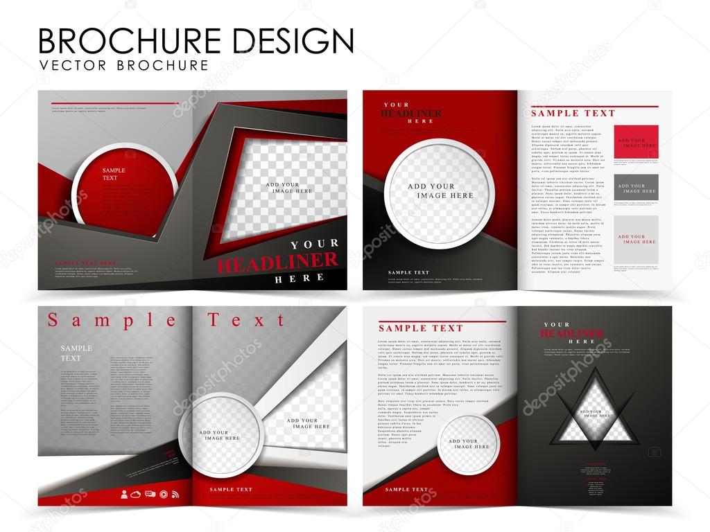 vector brochure layout design template