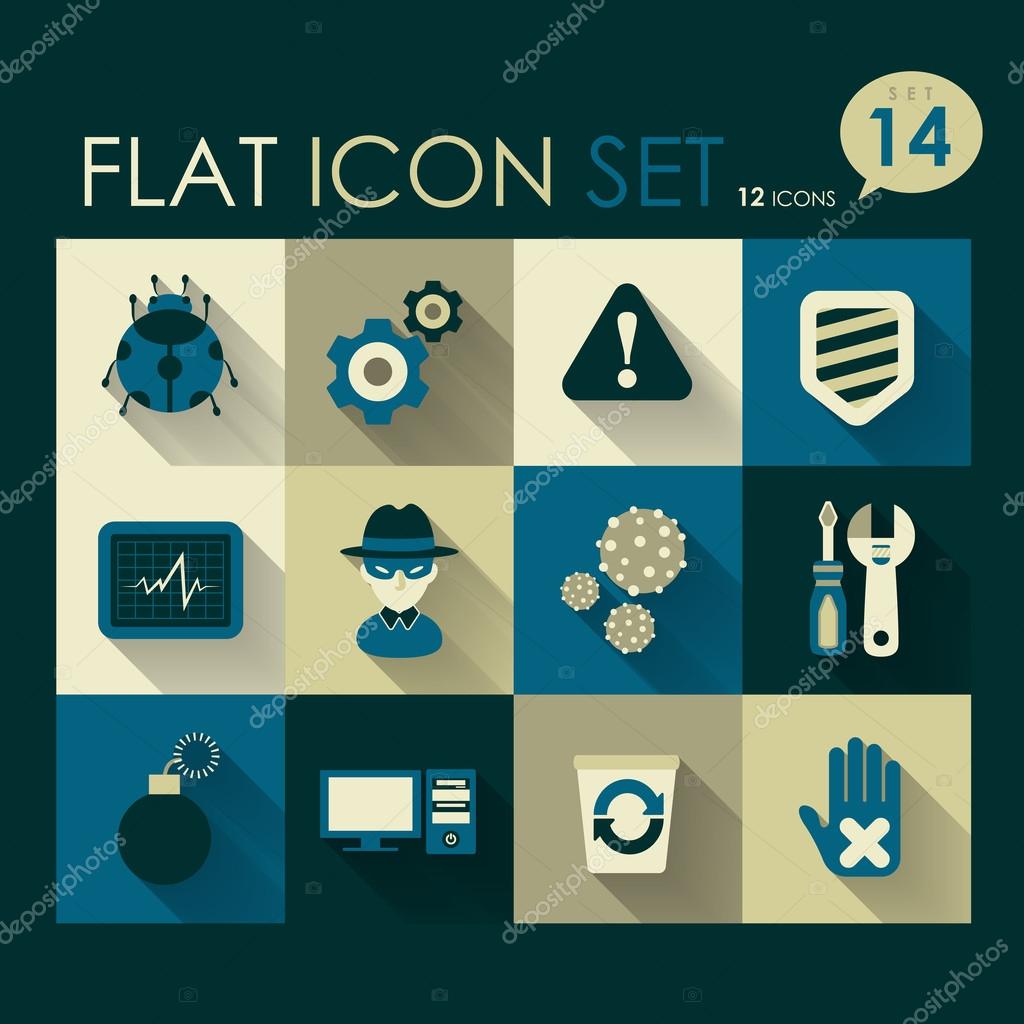 Computer Security Icon Set Vector Image By C Kchungtw Vector Stock 40519613