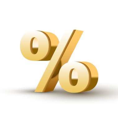 Altın yüzde simgesi