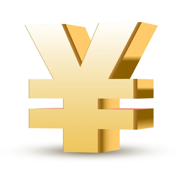 Goldenes Yen-Symbol — Stockvektor