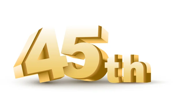 3e anniversaire, 45e — Image vectorielle