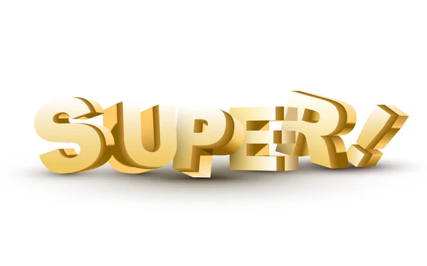 3D super word — Stock Vector
