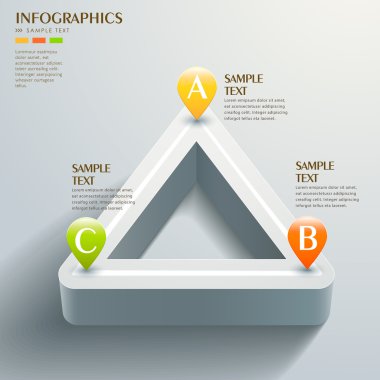 soyut üçgen grafik infographics