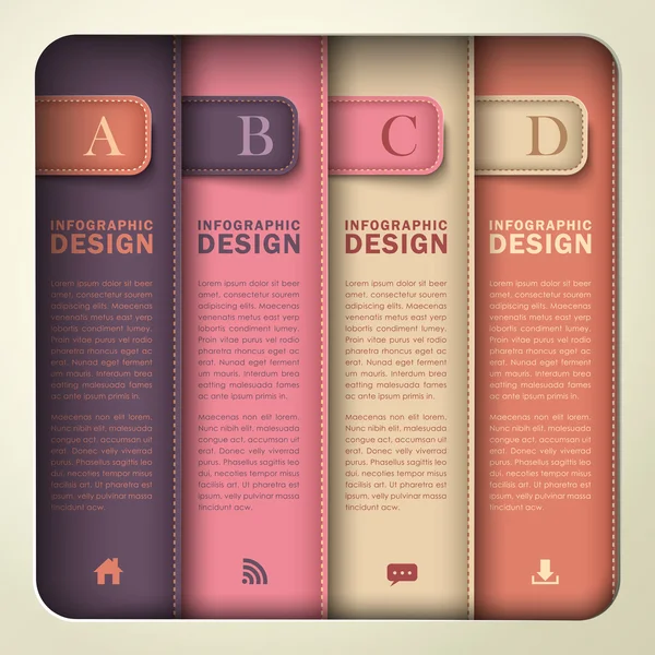 3D abstrakte Banner-Infografiken — Stockvektor
