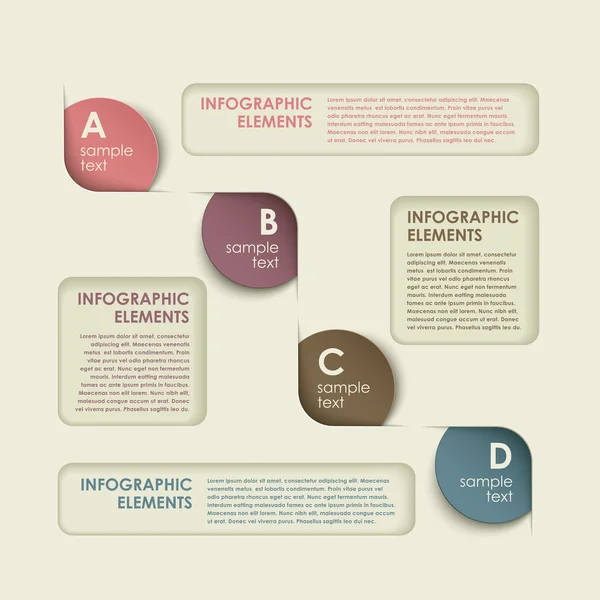 Abstrait cercle tag infographies — Image vectorielle