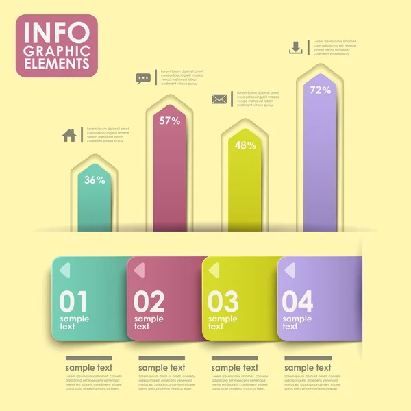 Infografías abstractas del gráfico de barras — Vector de stock