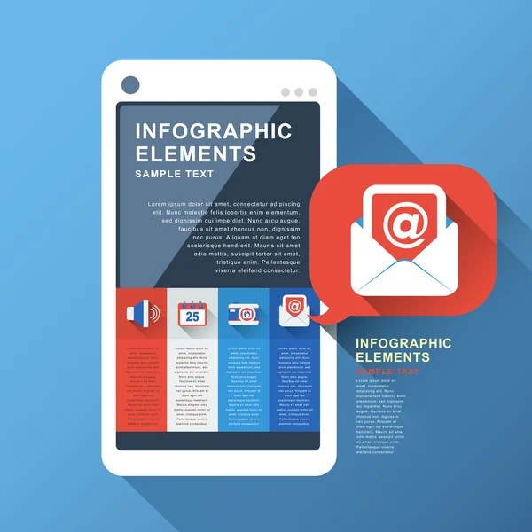 Infografías abstractas de teléfonos inteligentes — Archivo Imágenes Vectoriales