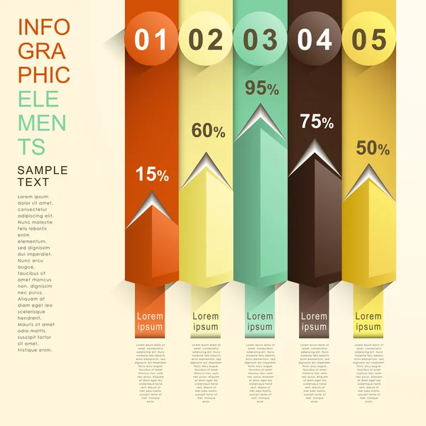 Resumo gráfico de barras infográficos — Vetor de Stock