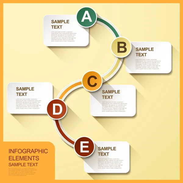 Abstrakte Flussdiagramme Infografiken — Stockvektor