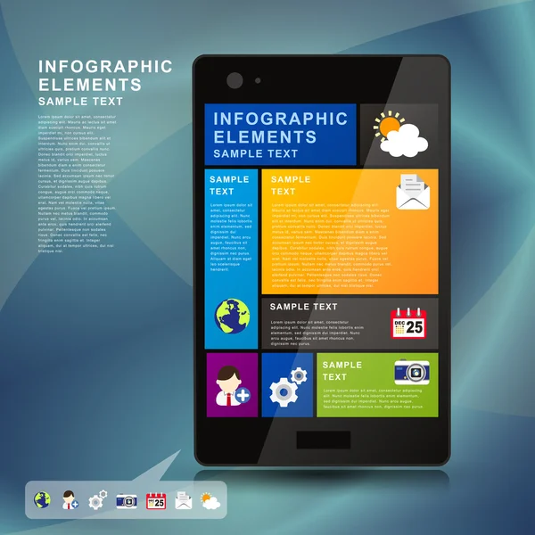 Soyut tablet infographics — Stok Vektör