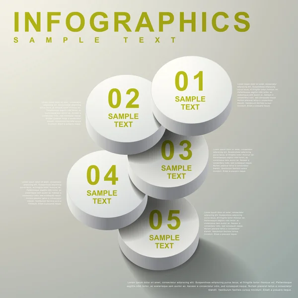 3D abstrakt cylinder infographics — Stock vektor