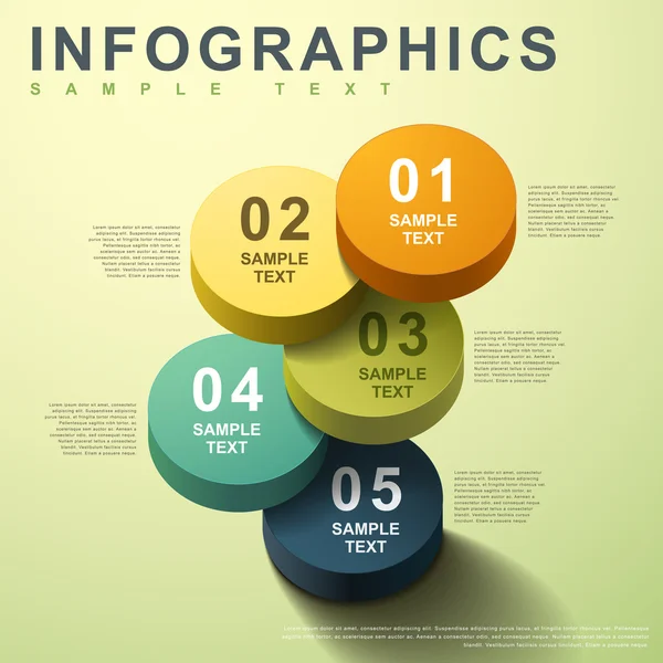 3d abstrato cilindro infográficos — Vetor de Stock