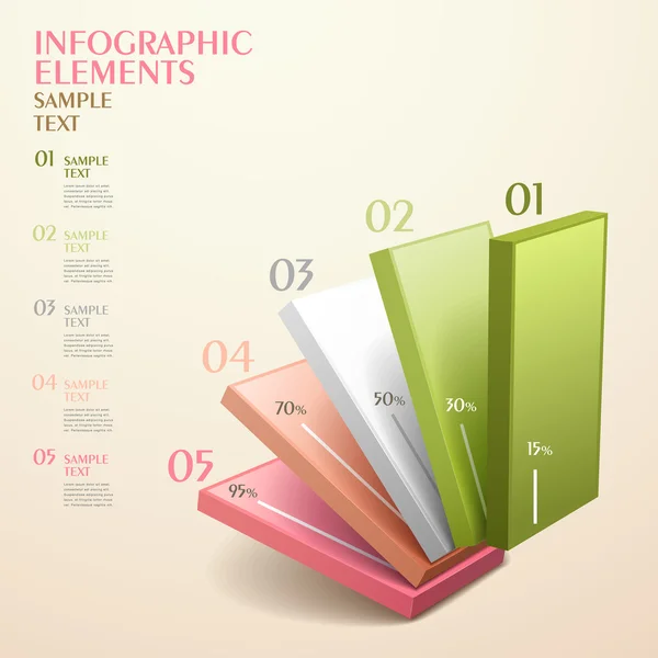 Abstraktní graf infografika — Stockový vektor