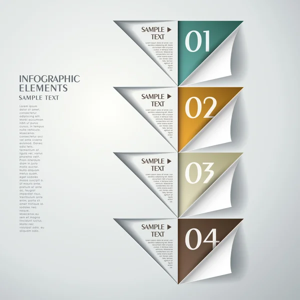 Resumo infográficos triangulares — Vetor de Stock