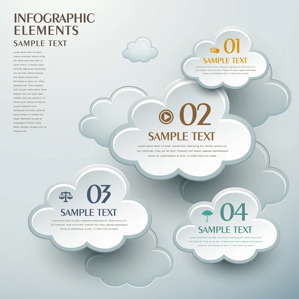 Infographie abstraite en forme de nuage — Image vectorielle