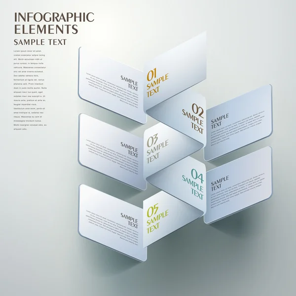 Abstracte origami infographics — Stockvector