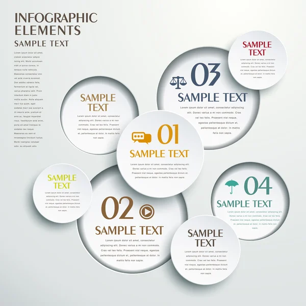 Abstraktní kruh značky infografika — Stockový vektor