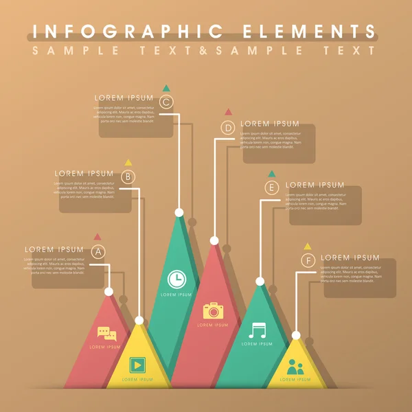 Abstraktes Dreieck Diagramm Infografik — Stockvektor