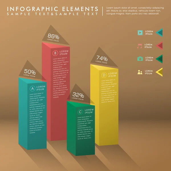 Absztrakt sávdiagram infographics — Stock Vector