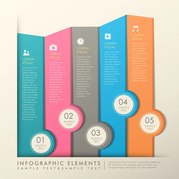 Abstrakte Banner-Infografiken — Stockvektor