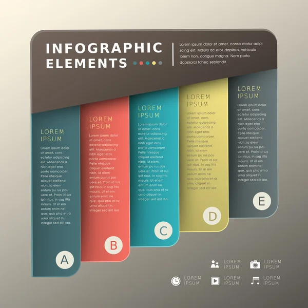 Abstraktní nápisu infografika — Stockový vektor