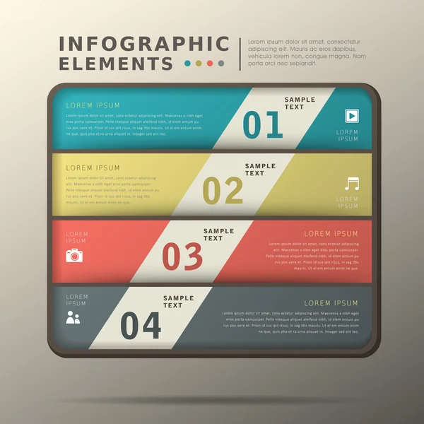 Infographies abstraites de bannière — Image vectorielle