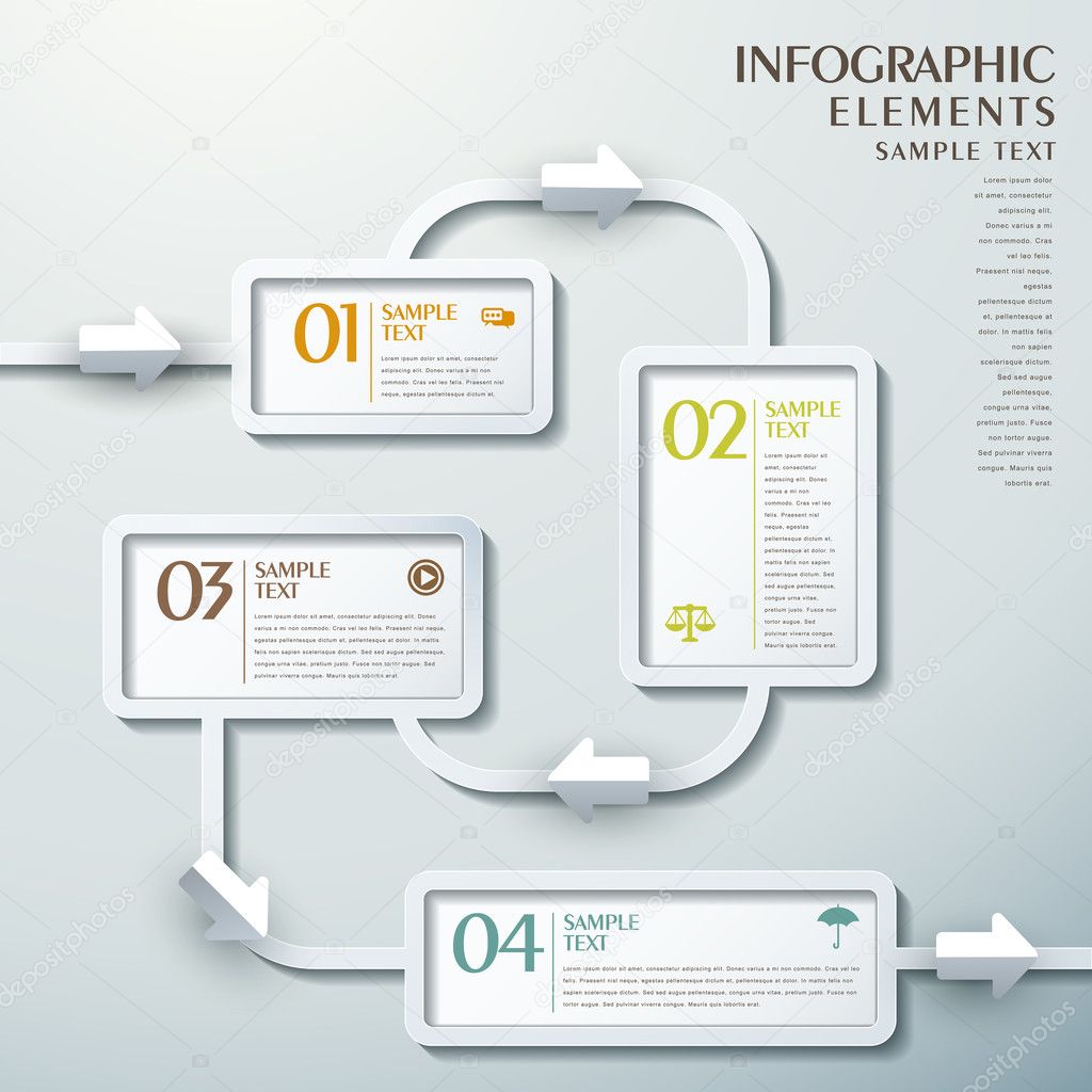 abstract flow chart infographics