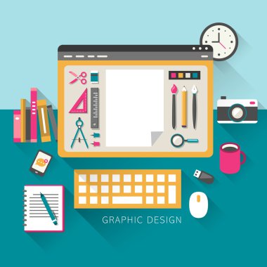 düz tasarım grafik tasarım