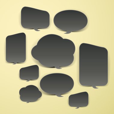 soyut konuşma balonu tasarım