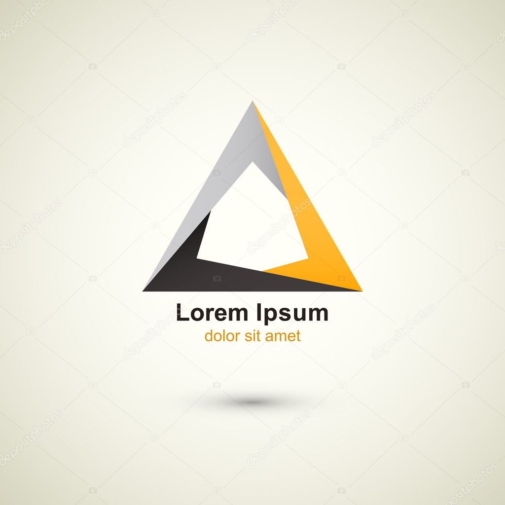 Creative technology vector abstract triangle logo template
