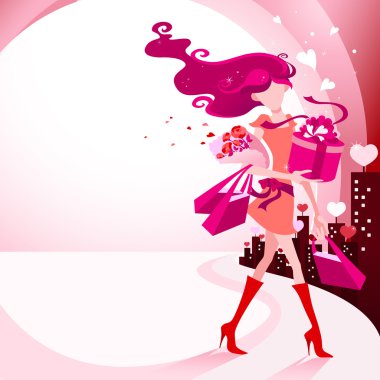 Modern güzel Bayan şablonu