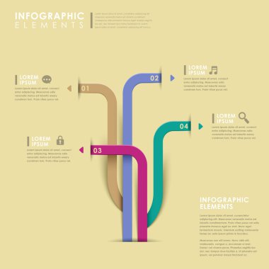 soyut şerit seçeneği infographics