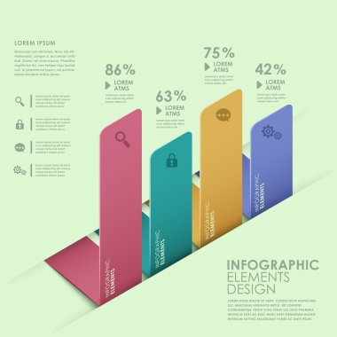 soyut çubuk grafik infographics
