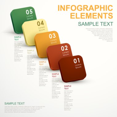 soyut küp infographics