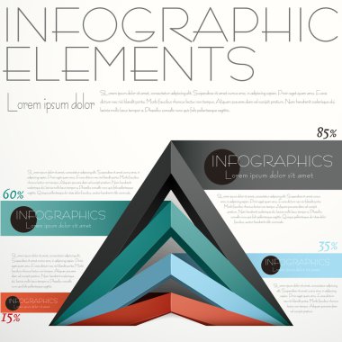 abstract pyramid infographics