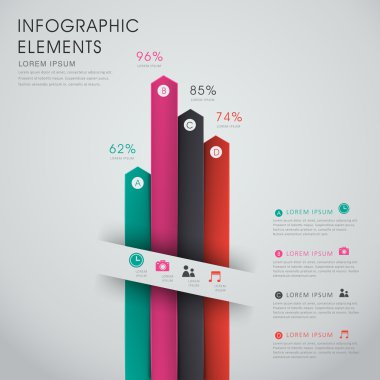 soyut çubuk grafik infographics