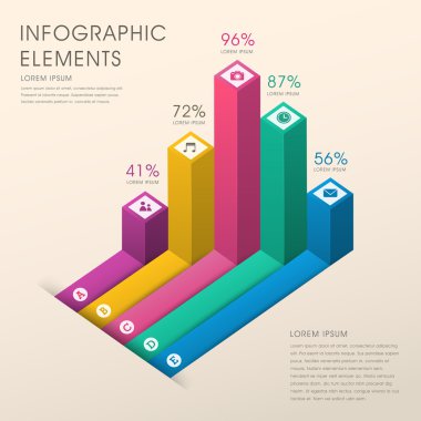 soyut çubuk grafik infographics