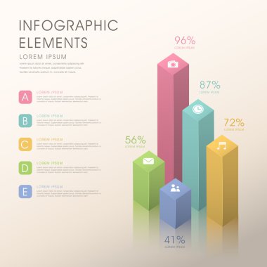 soyut çubuk grafik infographics