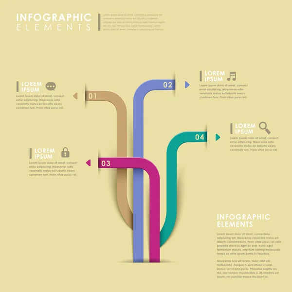 Abstraktní stuha možnost infografika — Stockový vektor