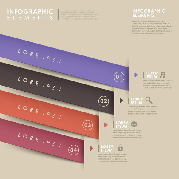 Infográficos de banner abstrato — Vetor de Stock