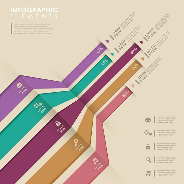 Abstract ribbon option infographics — Stock Vector