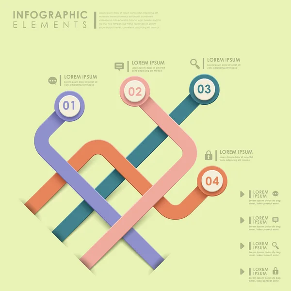 Abstraktes Farbband Option Infografiken — Stockvektor