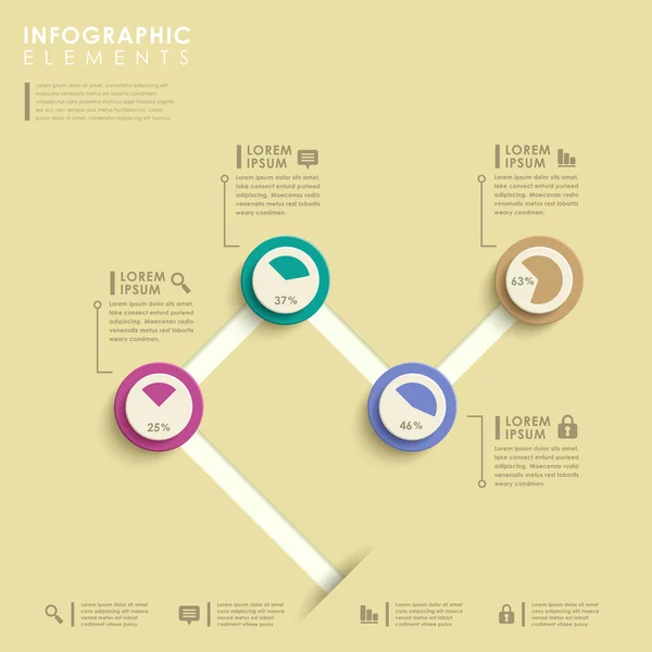 Αφηρημένη infographics γράφημα πίτας — Διανυσματικό Αρχείο