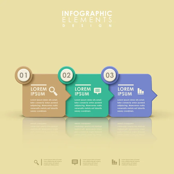 Wykres przepływu infografiki streszczenie — Wektor stockowy